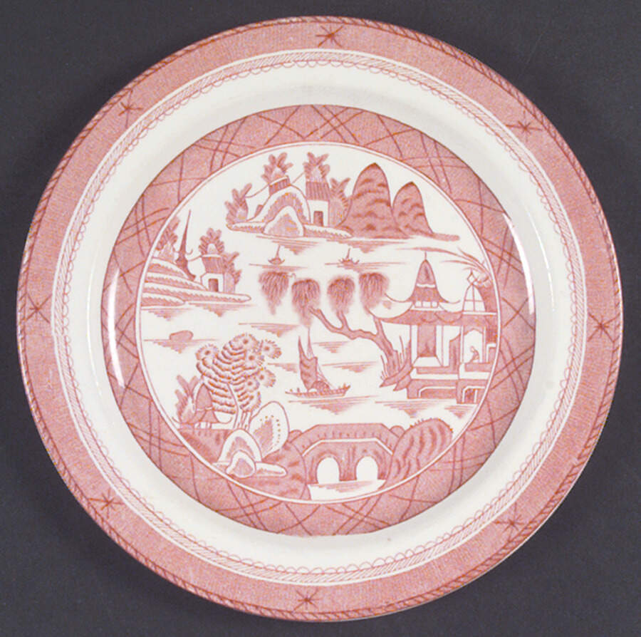 Canton Pink Luncheon Plate by Wood & Sons-1