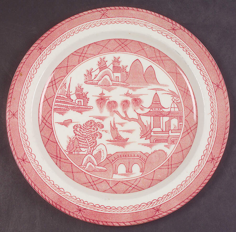 Canton Pink Dinner Plate by Wood & Sons-1