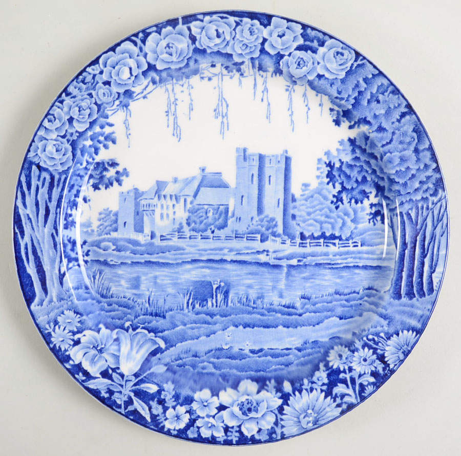 Castles Blue Dinner Plate by Wood & Sons-1