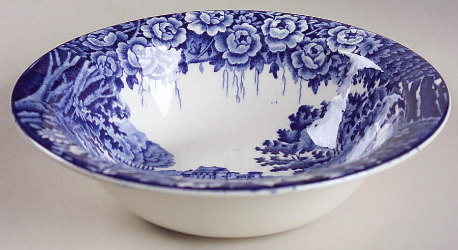 Castles Blue Rim Cereal Bowl by Wood & Sons-1
