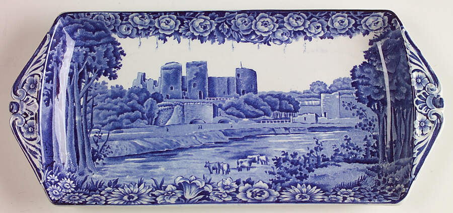 Castles Blue Bread Tray by Wood & Sons-1