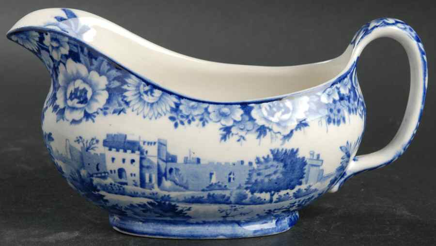 Castles Blue Gravy Boat by Wood & Sons-1