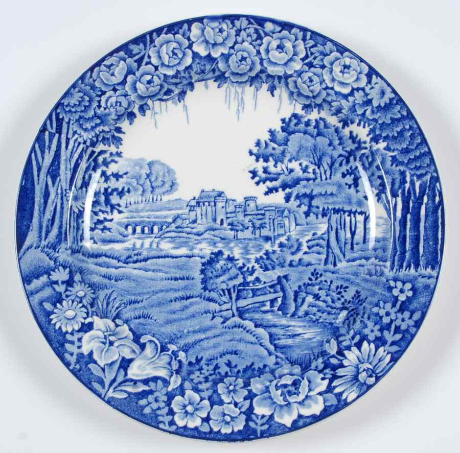 Castles Blue Salad Plate by Wood & Sons-1