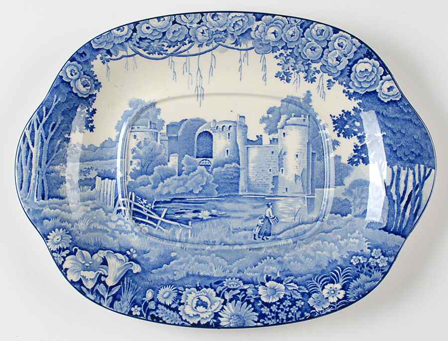 Castles Blue Underplate for Tureen by Wood & Sons-1