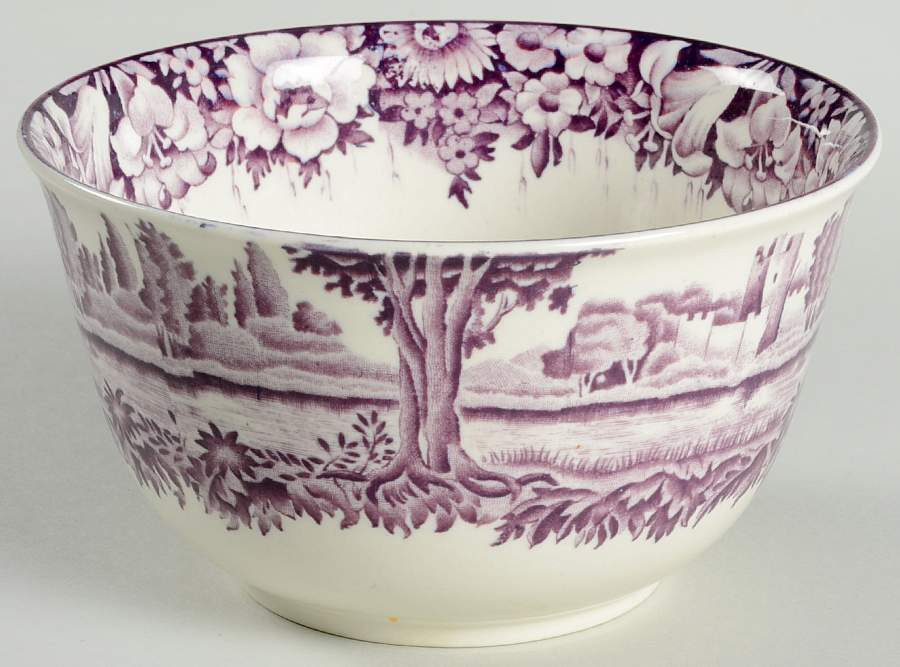 Castles Purple Cranberry Bowl by Wood & Sons-1
