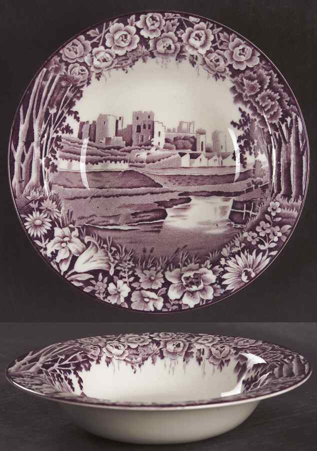 Castles Purple Rim Cereal Bowl by Wood & Sons-1