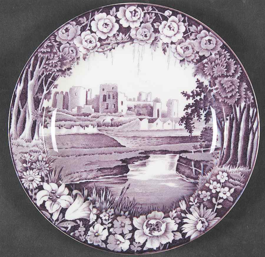 Castles Purple Dessert/Pie Plate by Wood & Sons-1