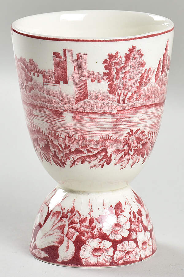 Castles Red Double Egg Cup by Wood & Sons-1