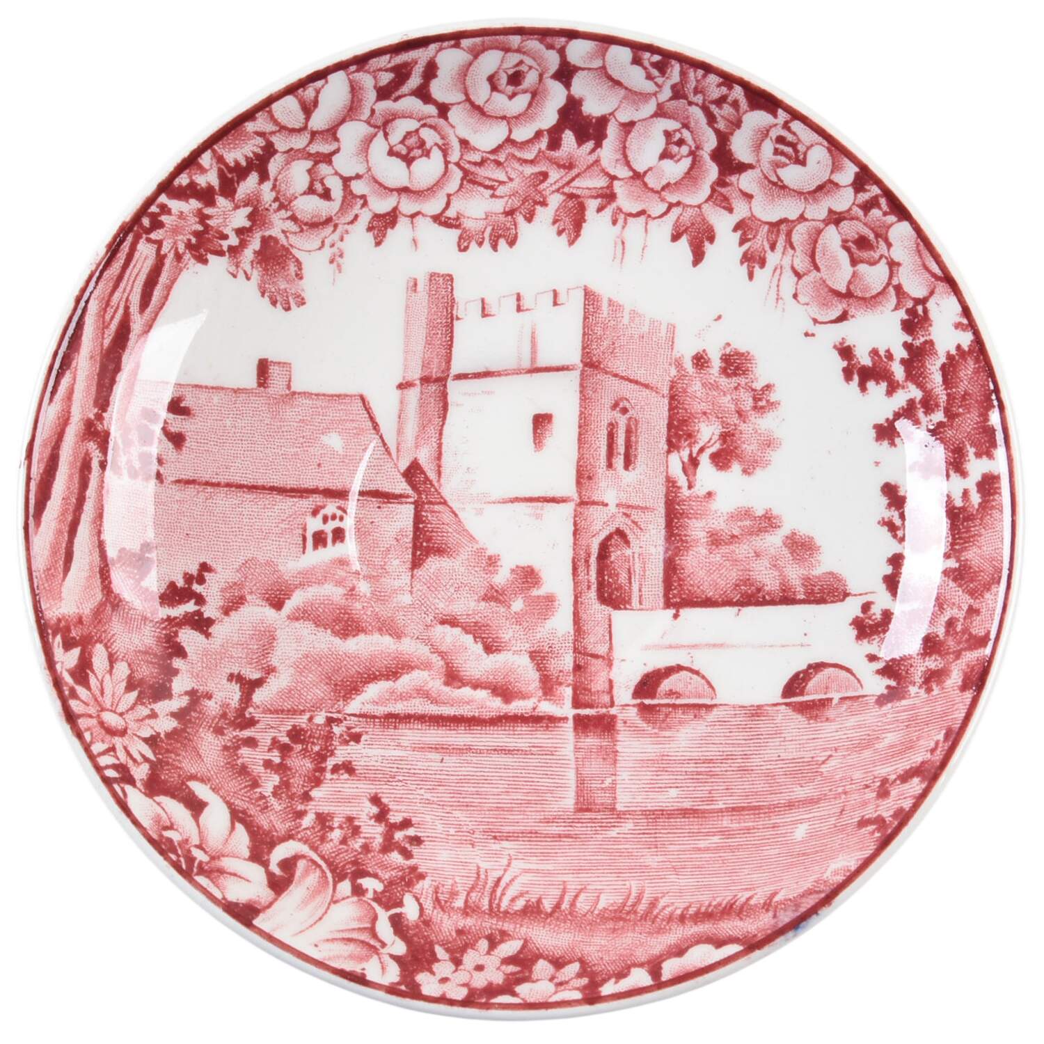 Castles Red Saucer for Demitasse Cup by Wood & Sons-1