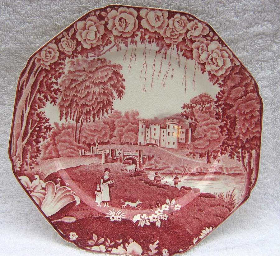 Castles Red Snack Plate by Wood & Sons-1