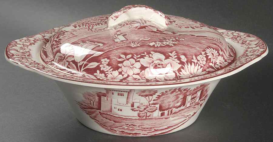 Castles Red Round Covered Vegetable by Wood & Sons-1