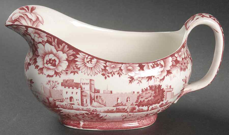 Castles Red Gravy Boat by Wood & Sons-1