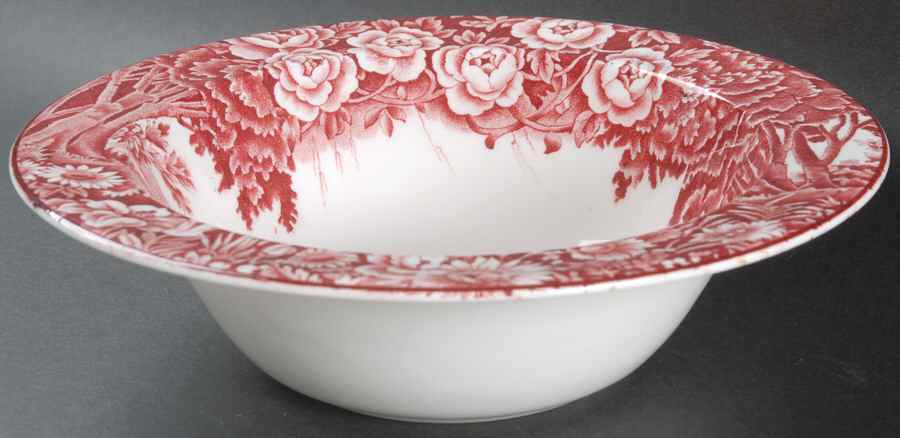 Castles Red 9" Round Vegetable Bowl by Wood & Sons-1