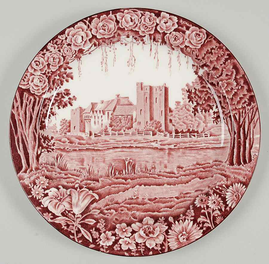 Castles Red Dinner Plate by Wood & Sons-1