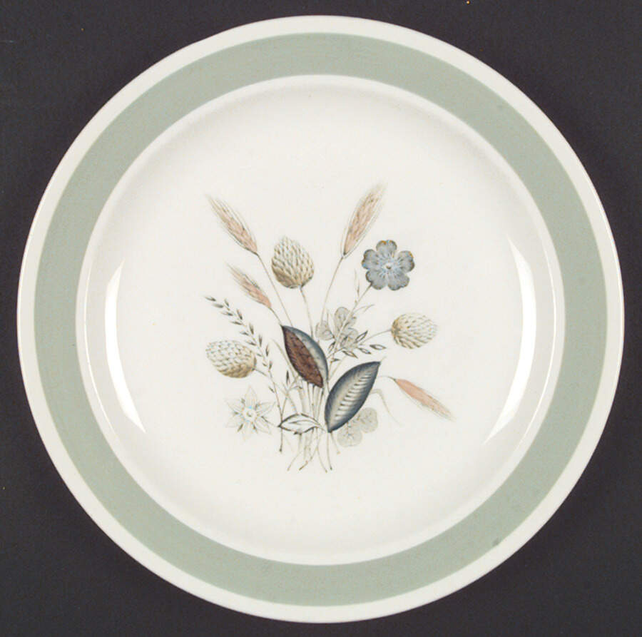 Clovelly (Green Shaded Clover) Dinner Plate by Wood & Sons-1