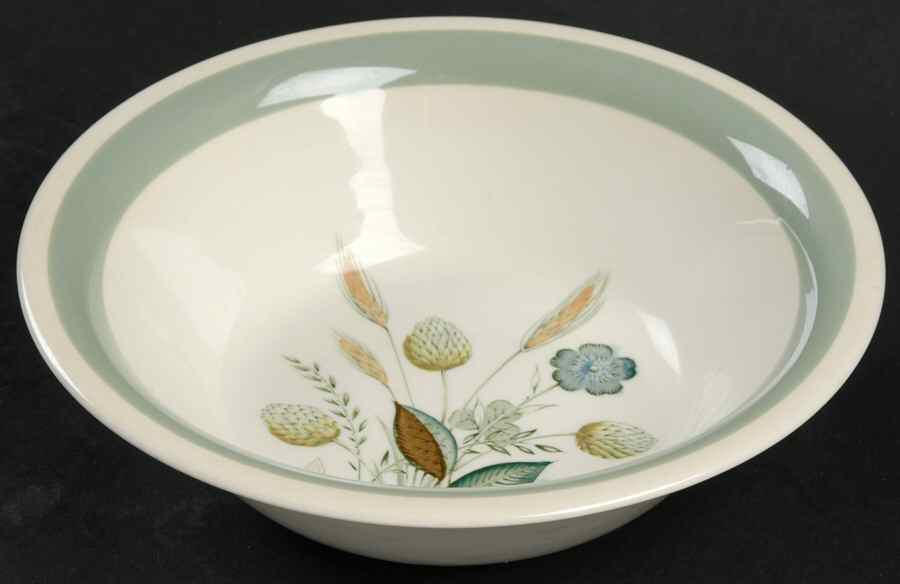 Clovelly (Green Shaded Clover) 8" Round Vegetable Bowl by Wood & Sons-1