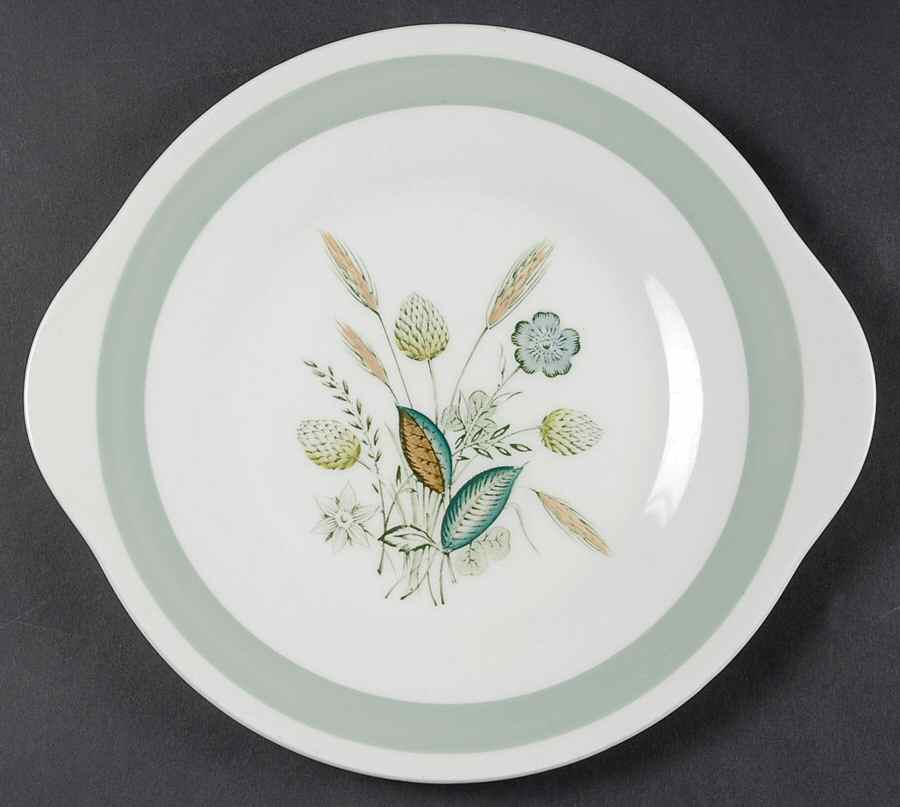 Clovelly (Green Shaded Clover) Handled Cake Plate by Wood & Sons-1