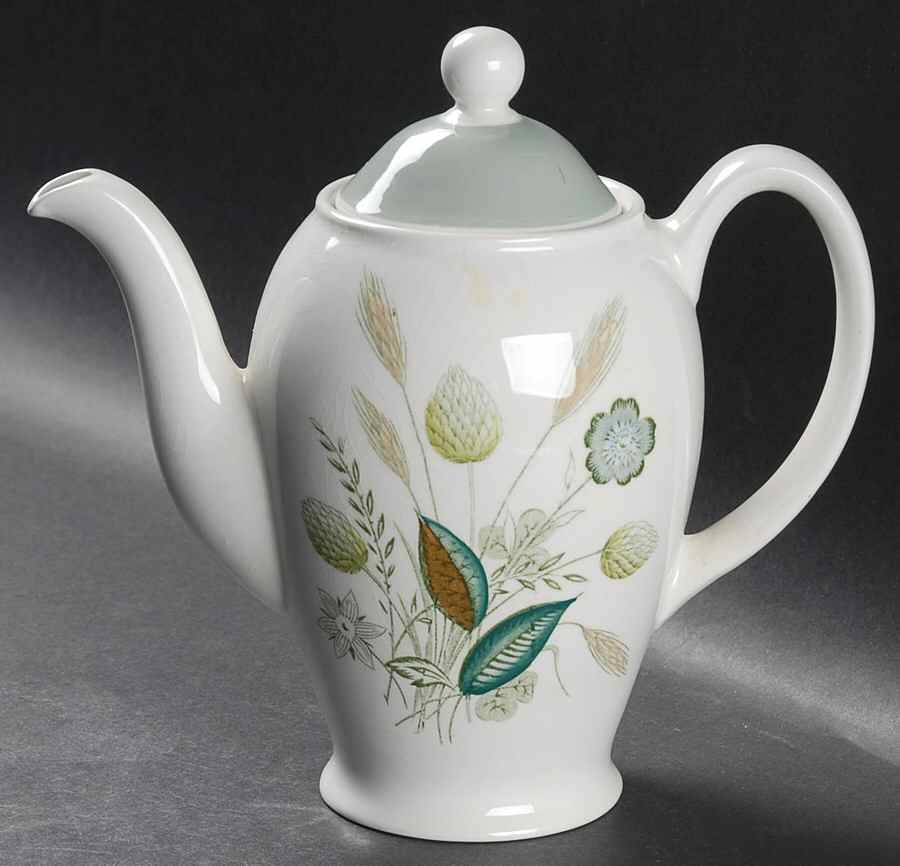 Clovelly (Green Shaded Clover) Mini Coffee Pot & Lid by Wood & Sons-1