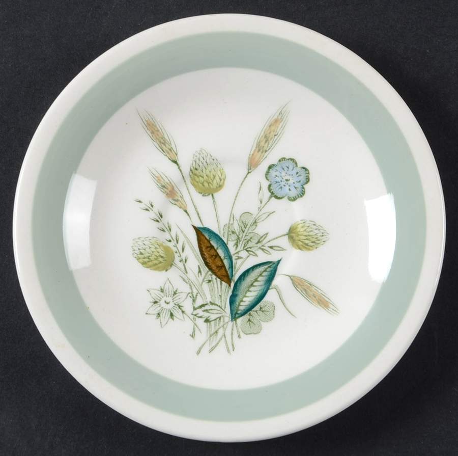 Clovelly (Green Shaded Clover) Saucer for Demitasse Cup by Wood & Sons-1