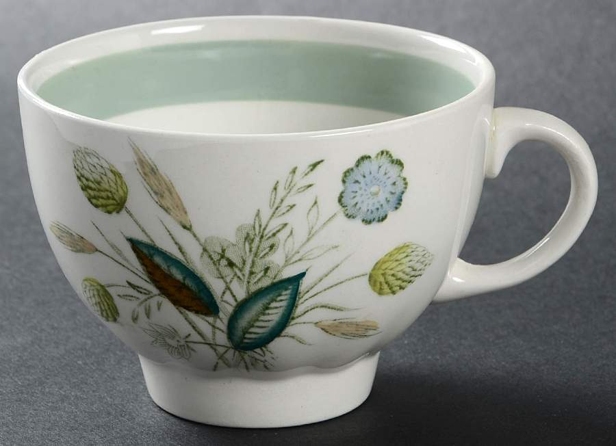 Clovelly (Green Shaded Clover) Flat Cup by Wood & Sons-1
