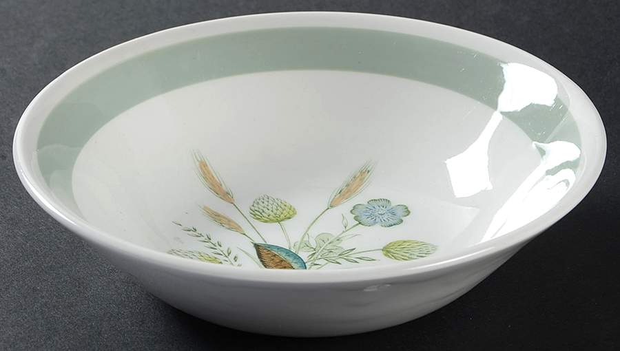 Clovelly (Green Shaded Clover) Coupe Cereal Bowl by Wood & Sons-1