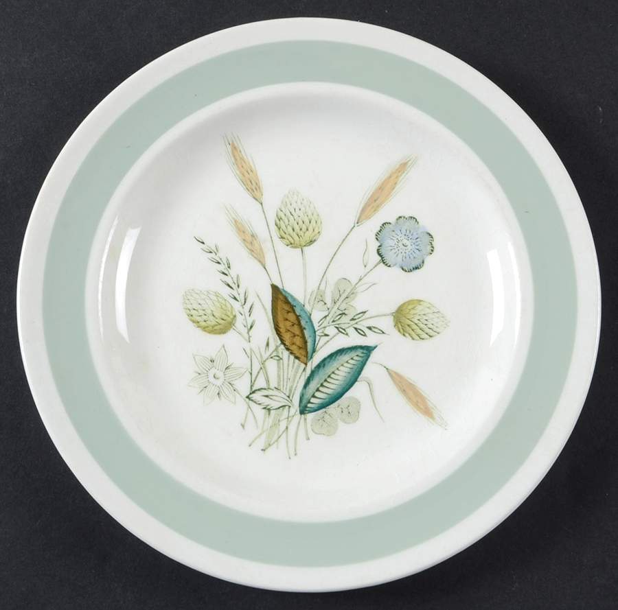 Clovelly (Green Shaded Clover) Bread & Butter Plate by Wood & Sons-1