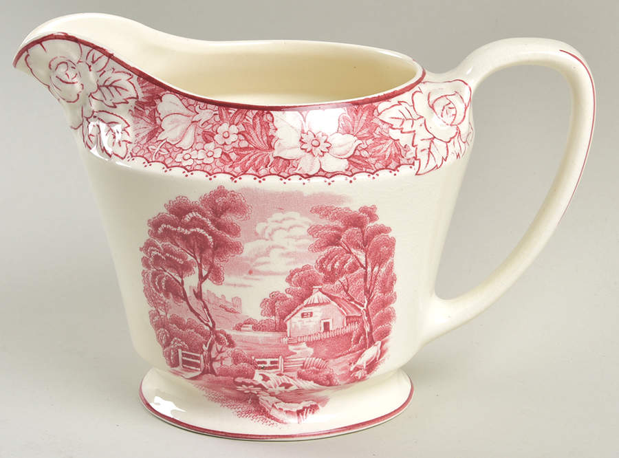Colonial Pink (Light Weight) 16 Oz Pitcher by Wood & Sons-1