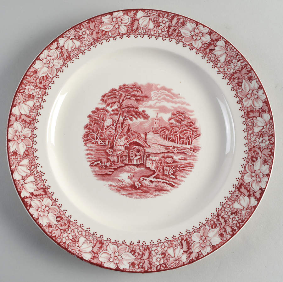 Colonial Pink (Light Weight) 12" Chop Plate (Round Platter) by Wood & Sons-1
