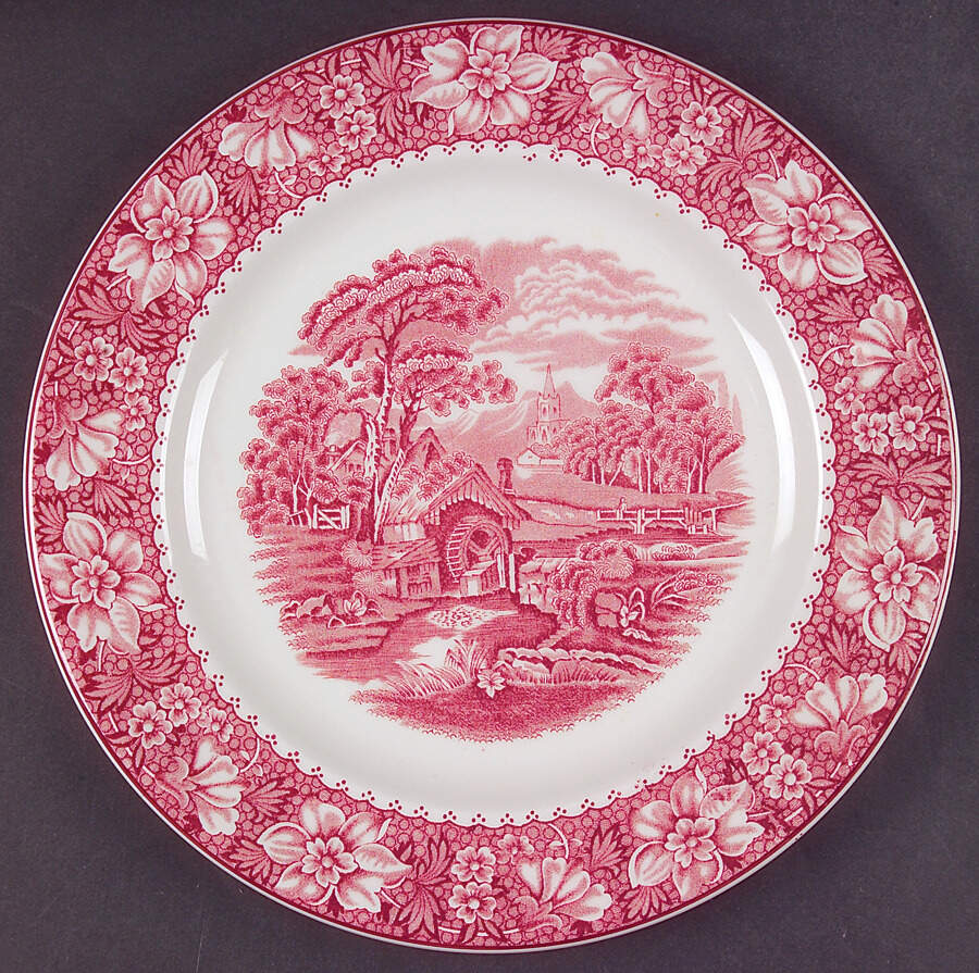 Colonial Pink (Light Weight) Dinner Plate by Wood & Sons-1