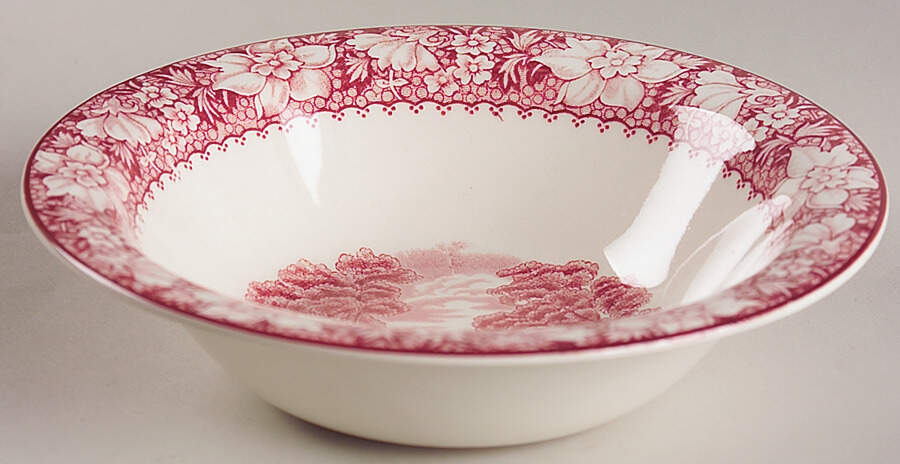 Colonial Pink (Light Weight) Rim Cereal Bowl by Wood & Sons-1