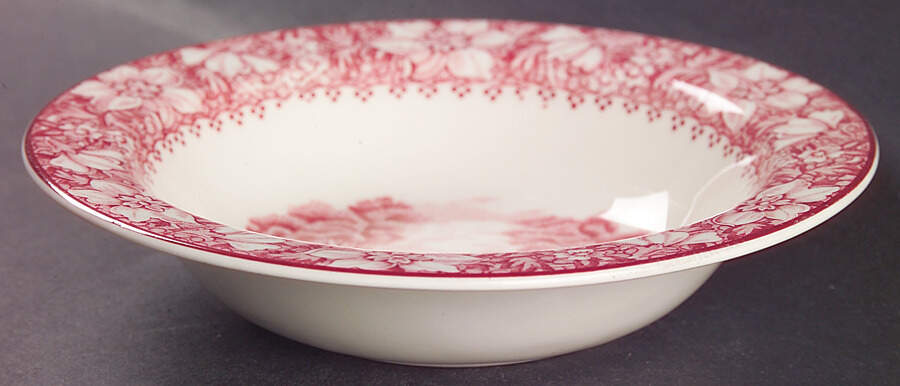 Colonial Pink (Light Weight) Rim Cereal Bowl by Wood & Sons-1