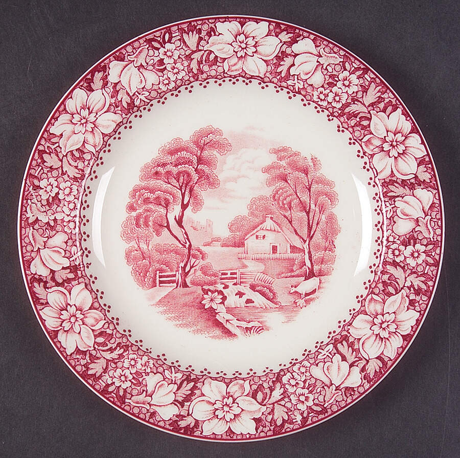 Colonial Pink (Light Weight) Bread & Butter Plate by Wood & Sons-1