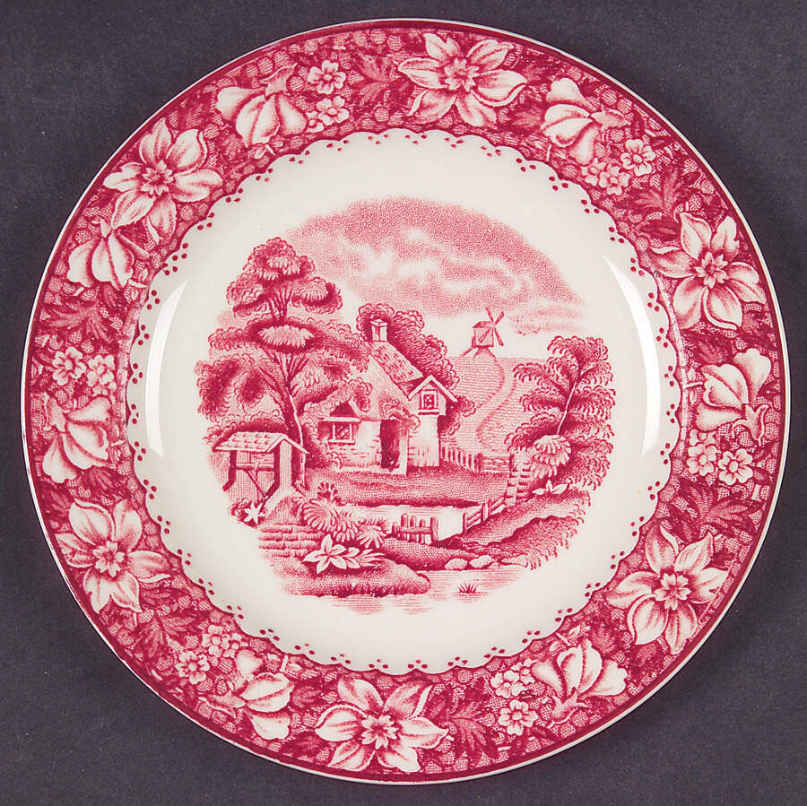 Colonial Pink (Light Weight) Bread & Butter Plate by Wood & Sons-1