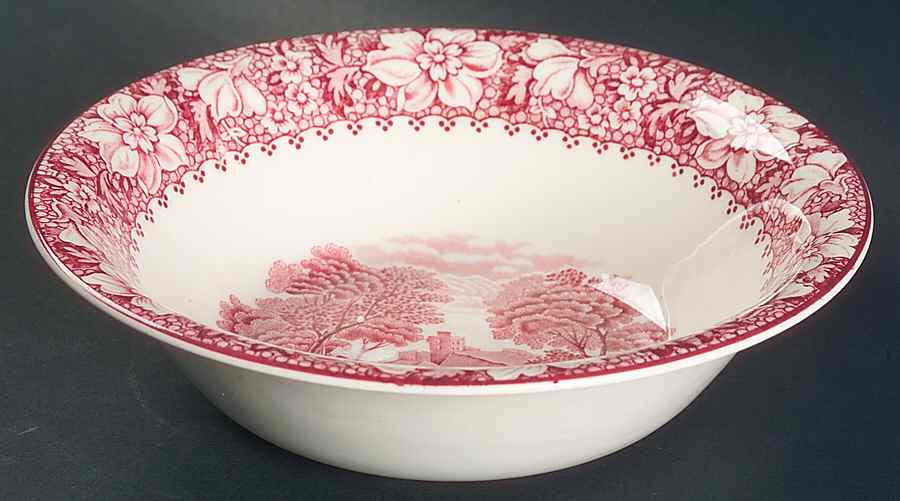 Colonial Pink (Light Weight) 8" Round Vegetable Bowl by Wood & Sons-1