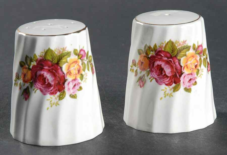 Cottage Rose Salt & Pepper Set by Wood & Sons-1