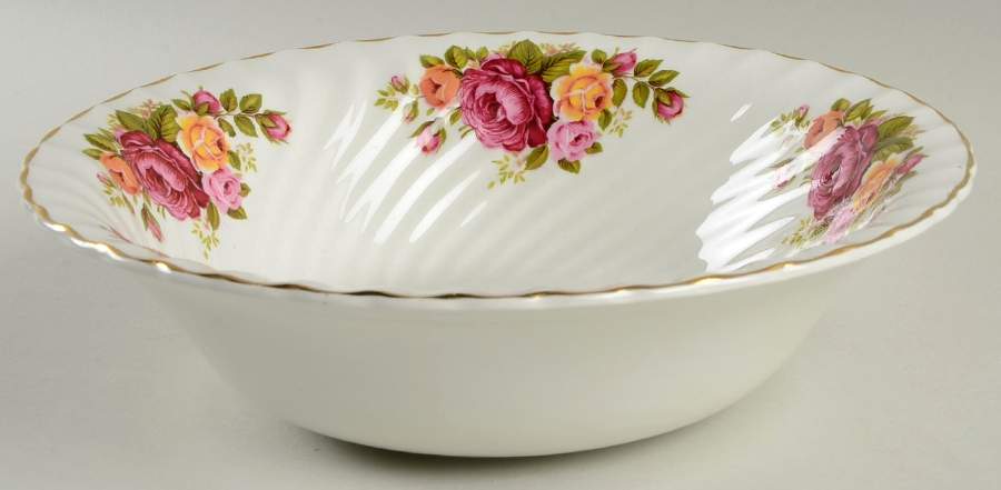 Cottage Rose 8" Round Vegetable Bowl by Wood & Sons-1