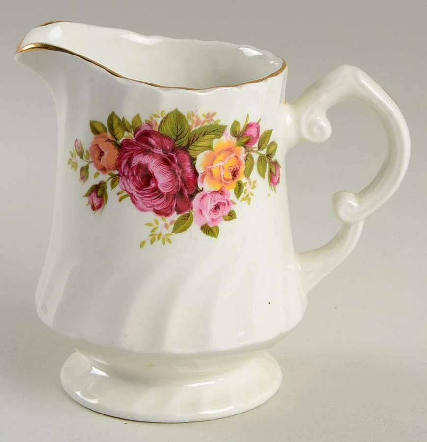 Cottage Rose Creamer by Wood & Sons-1
