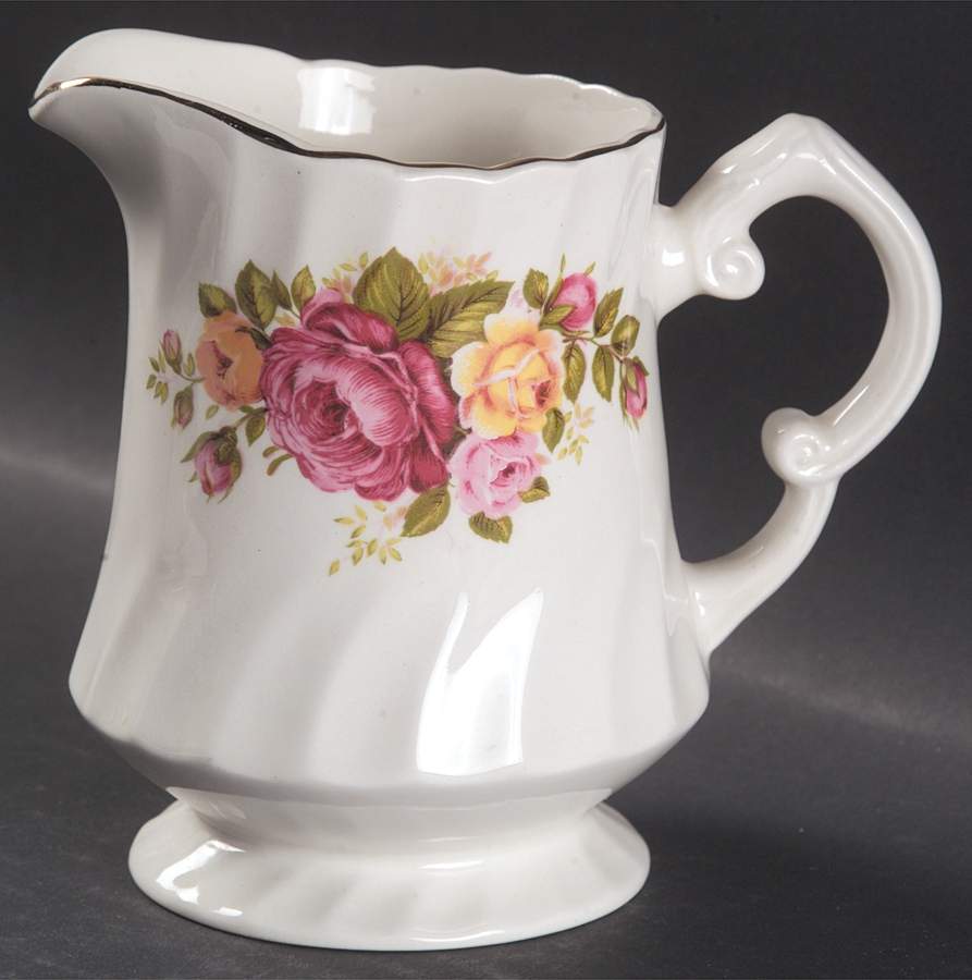 Cottage Rose Creamer by Wood & Sons-1
