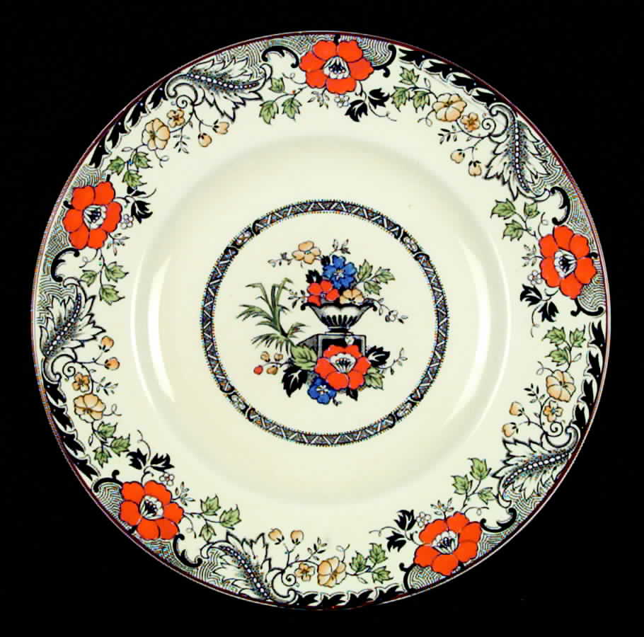 Danbury Multicolor Dinner Plate by Wood & Sons-1
