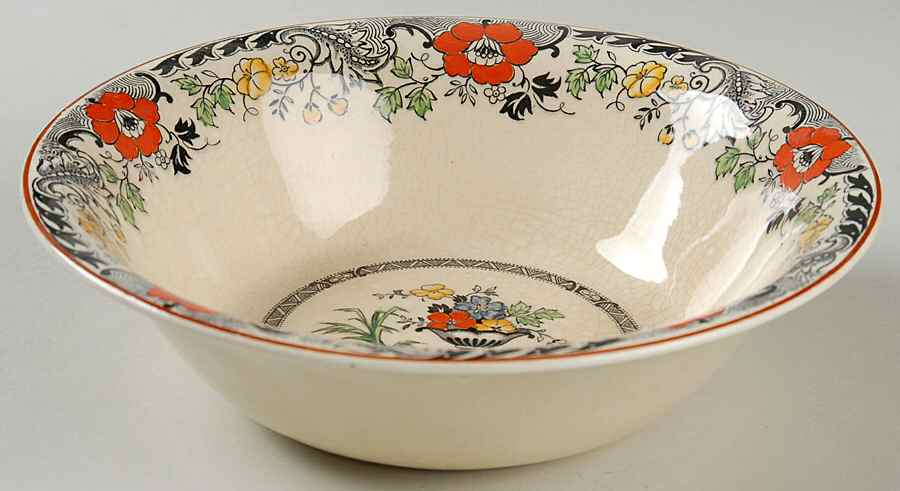 Danbury Multicolor 8" Round Vegetable Bowl by Wood & Sons-1