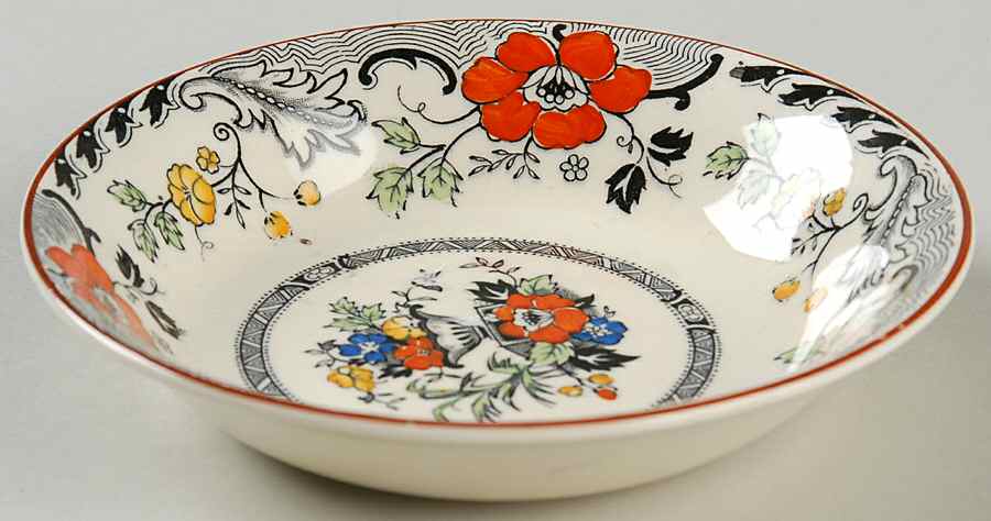 Danbury Multicolor Fruit/Dessert (Sauce) Bowl by Wood & Sons-1