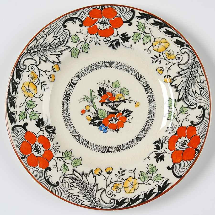 Danbury Multicolor Bread & Butter Plate by Wood & Sons-1