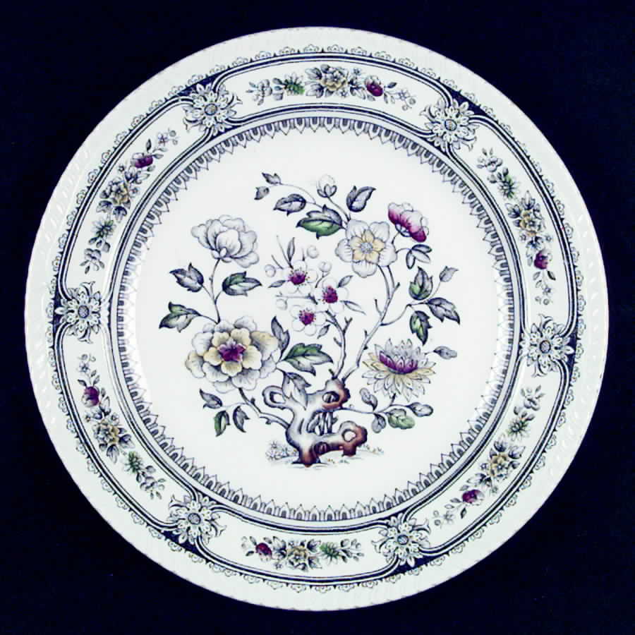 Dorset Gray Multicolor (Smooth) Dinner Plate by Wood & Sons-1