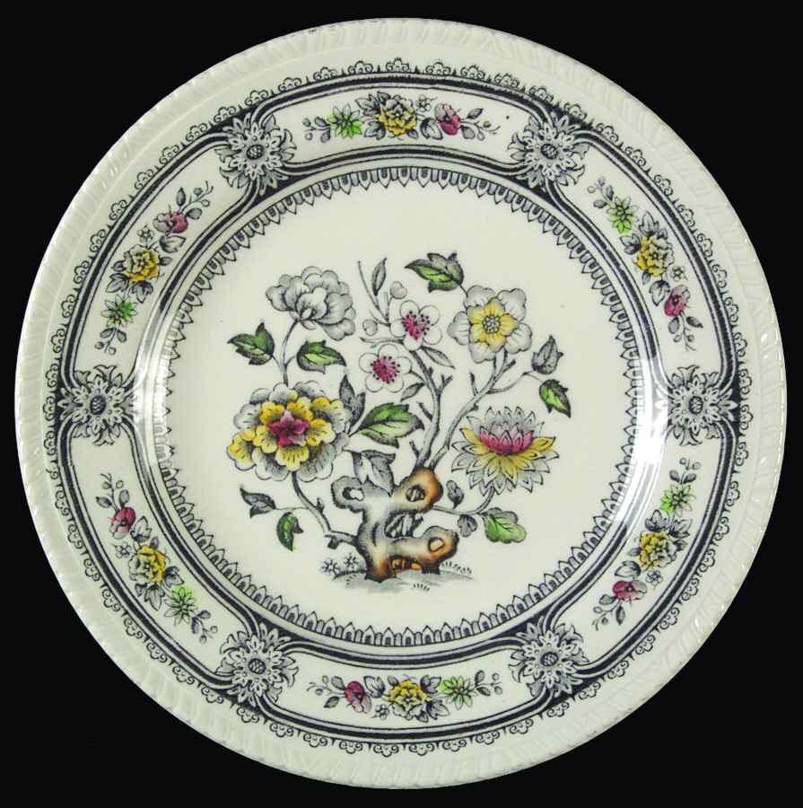 Dorset Gray Multicolor (Smooth) Salad Plate by Wood & Sons-1