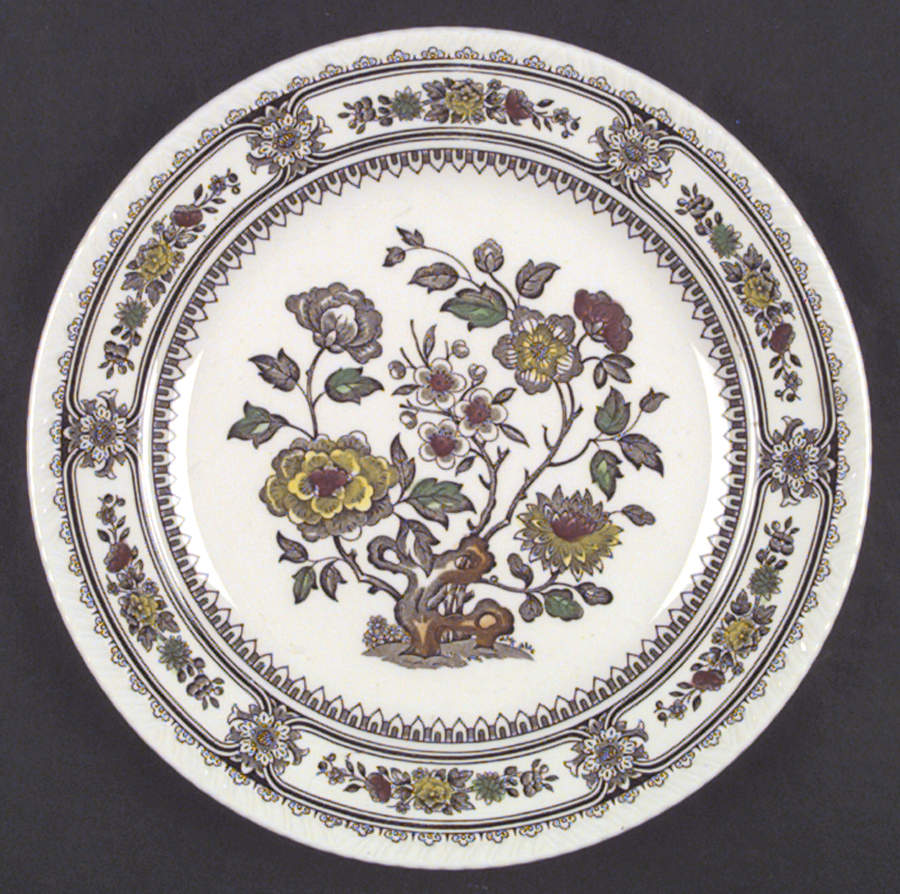 Dorset Brown Multicolor (Smooth) Dinner Plate by Wood & Sons-1