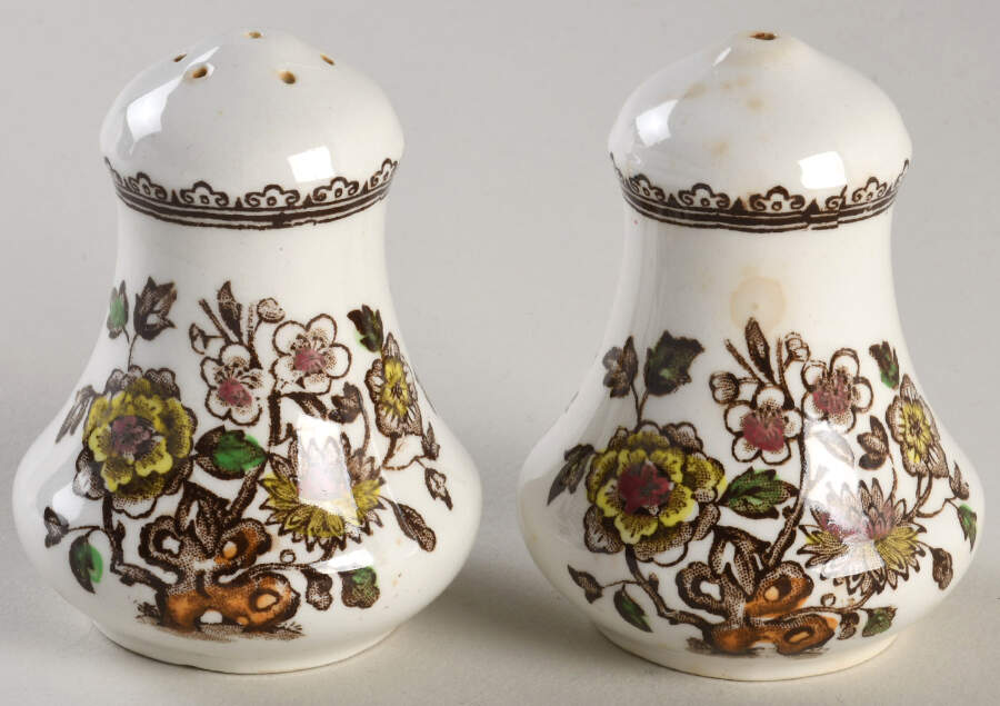 Dorset Brown Multicolor (Smooth) Salt & Pepper Set by Wood & Sons-1