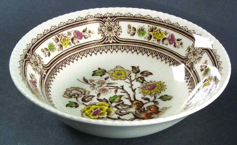 Dorset Brown Multicolor (Smooth) Coupe Cereal Bowl by Wood & Sons-1