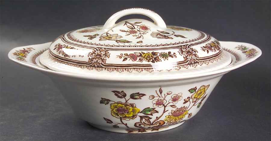 Dorset Brown Multicolor (Smooth) Round Covered Vegetable by Wood & Sons-1