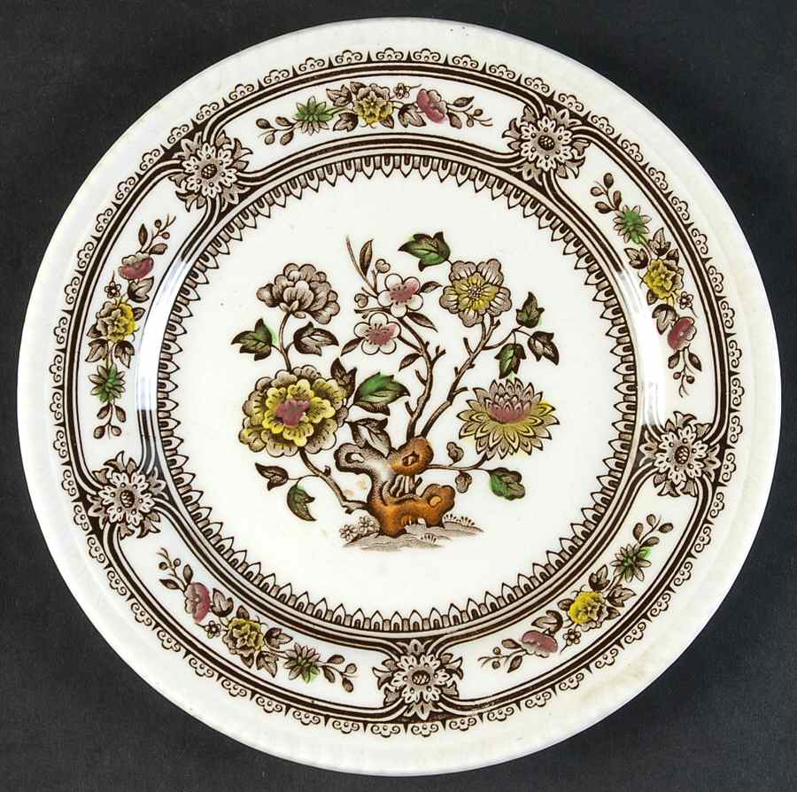 Dorset Brown Multicolor (Smooth) Bread & Butter Plate by Wood & Sons-1