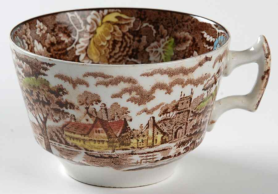 English Scenery Dark Brown Multicolor Snack Cup by Wood & Sons-1